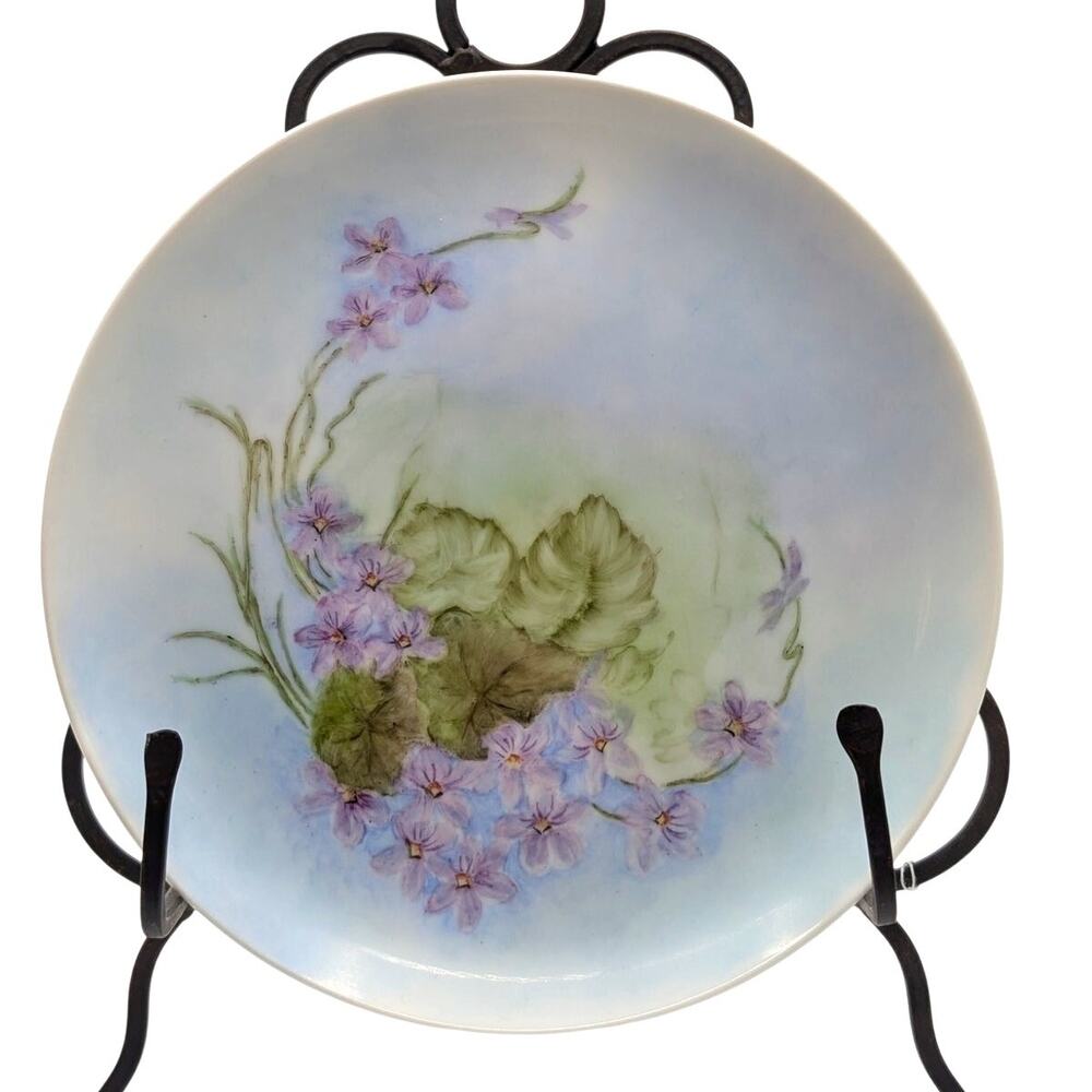 Vintage/Antique Hand Painted Violets Decorative Plate